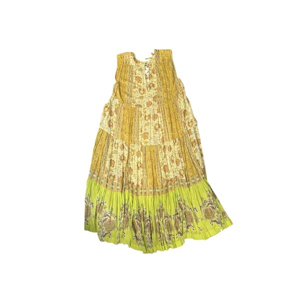 Free People Hanalei Bay Maxi Dress Sz XS Floral Yellow Festival Boho Full Sweep - Picture 2 of 7